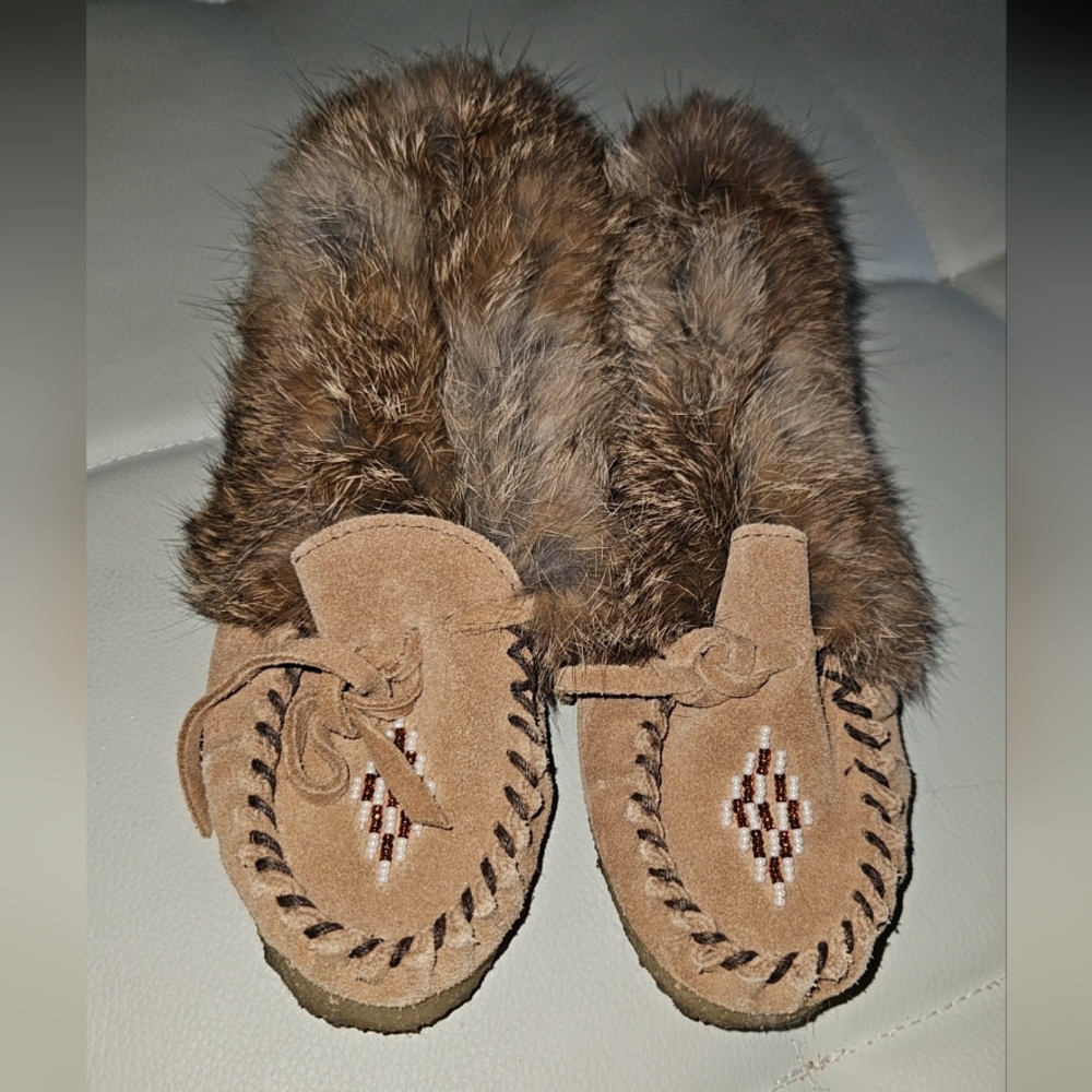 Fur Moccasin Slippers